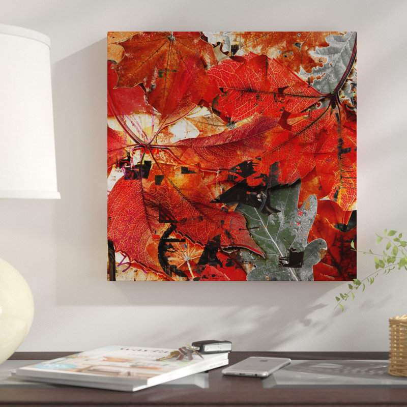 « automne ink xix », impression sur toile tendue encadrée, H 16 po x l 16 po x P 1,5 po