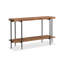 Console rectangulaire en bois manufacturé brun massif-742720543