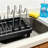 Compact Dish Drying Rack For Small Spaces With Adjustable Plate Slots And Cutlery Holder, Space Saving Kitchen Counter Drainer With Plastic Water Tray