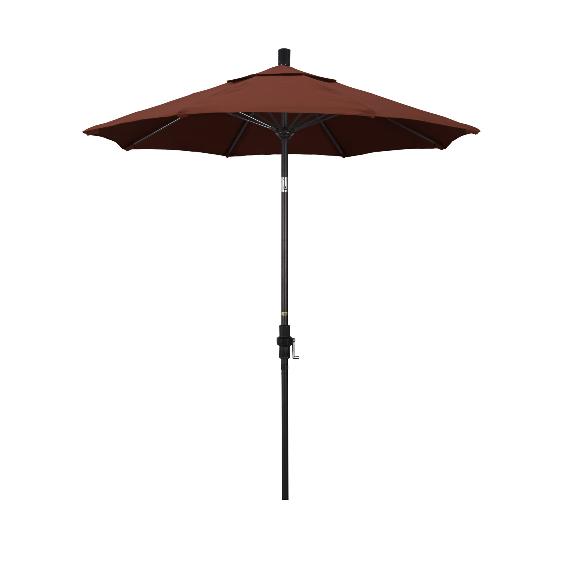 Brent 90'' Sunbrella® Outdoor Umbrella, Canvas Henna Sunbrella® Canvas, Black 