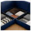 Élégant canapé en chenille 2 places avec 2 sièges de rangement pour repose-pieds, dossier cylindrique et accoudoirs, causeuse moderne en tissu avec espace de rangement caché-137402466
