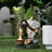 Jusleen 11.4'' Large Cute Flocked Garden Statue With Solar LED Lights