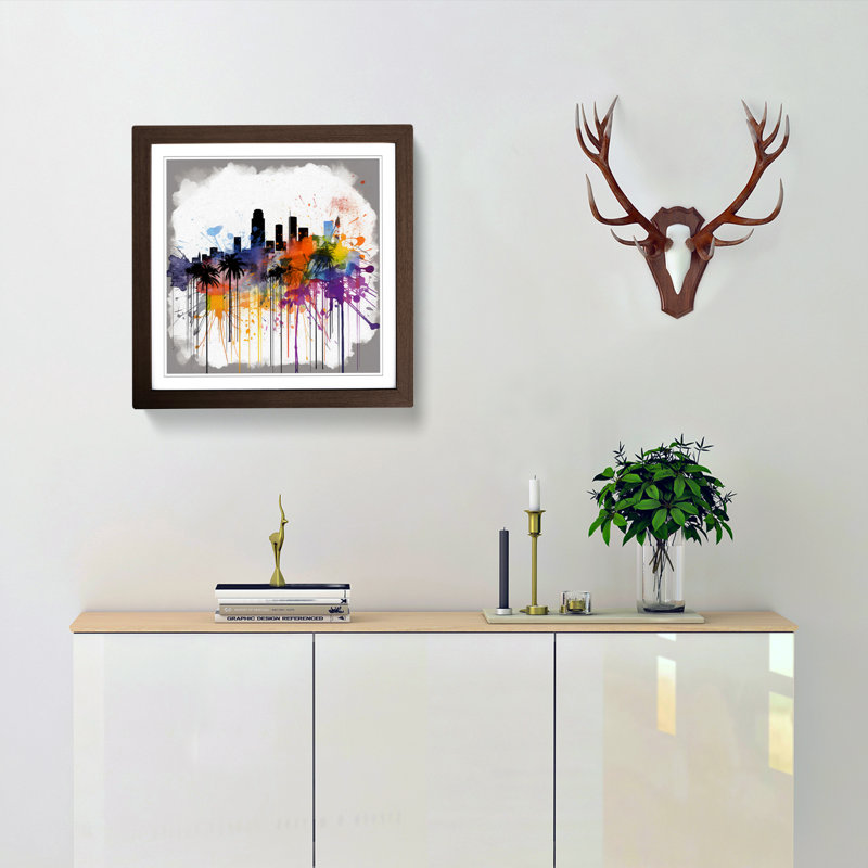 Single Picture Frame Print on Wood, Walnut