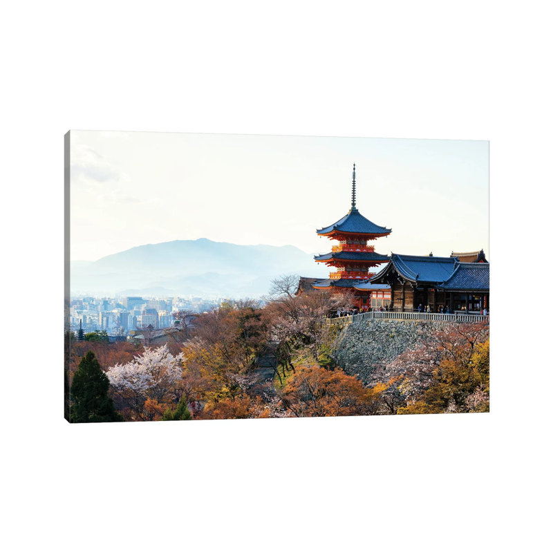Pagoda Kiyomizu-Dera Temple by Philippe Hugonnard - Wrapped Canvas Gallery-Wrapped Canvas Giclée