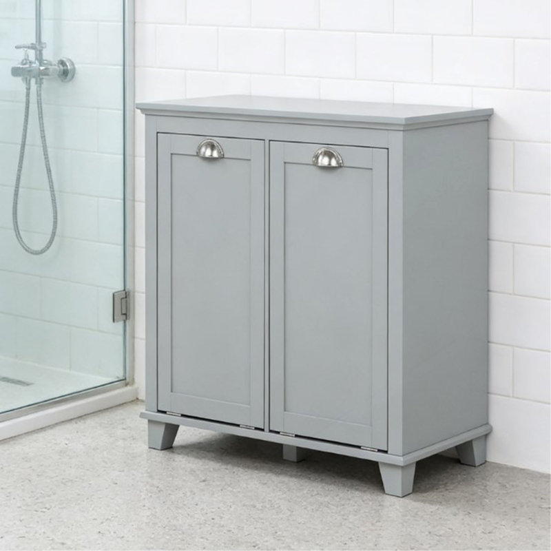 Armoire de rangement pour salle de bain, armoire à linge double inclinable, armoire de plancher pour salle de bain
