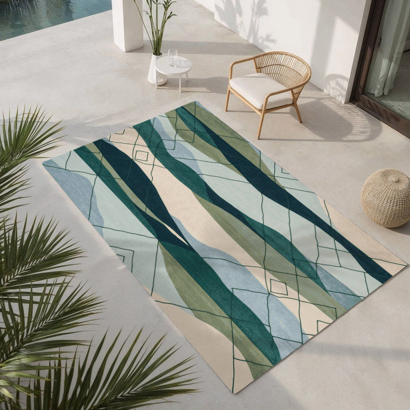 Tapis intérieur et extérieur Cosmic Drift, Rectangle 1 pi 6 po x 2 pi 6 po