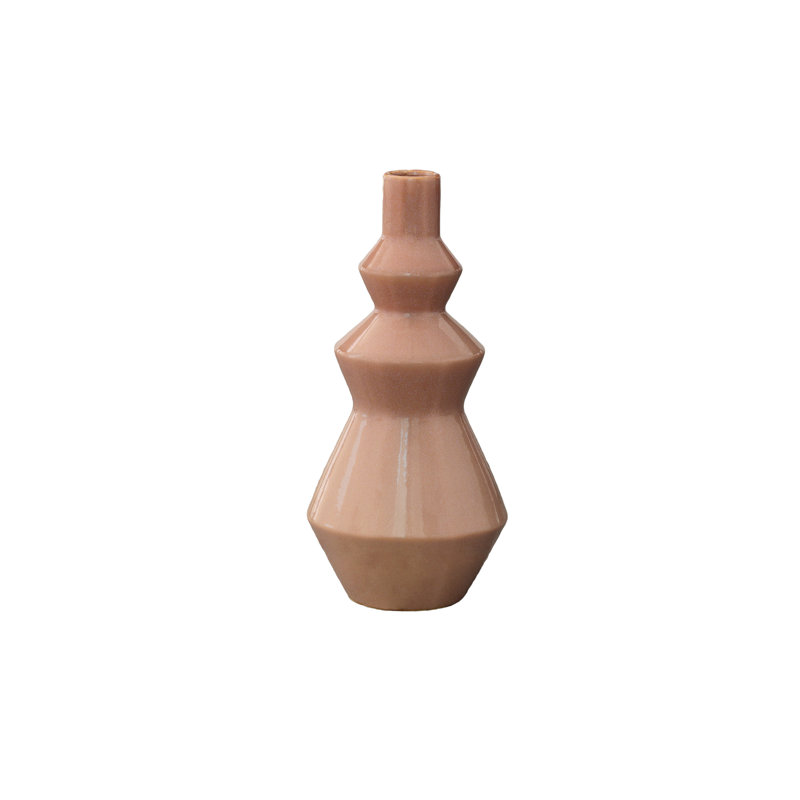 Ceramic Vase Gloss Finish Light Pink