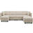 U Shaped Modular Sectional Sectional Sofa With Chaise & Ottoman-1241366927