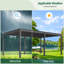 Pergola en aluminium avec auvent à persiennes-98944513-133026574