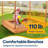 58x48in Wood Sandbox with Detachable UV-Blocking Canopy & Ventilation Windows