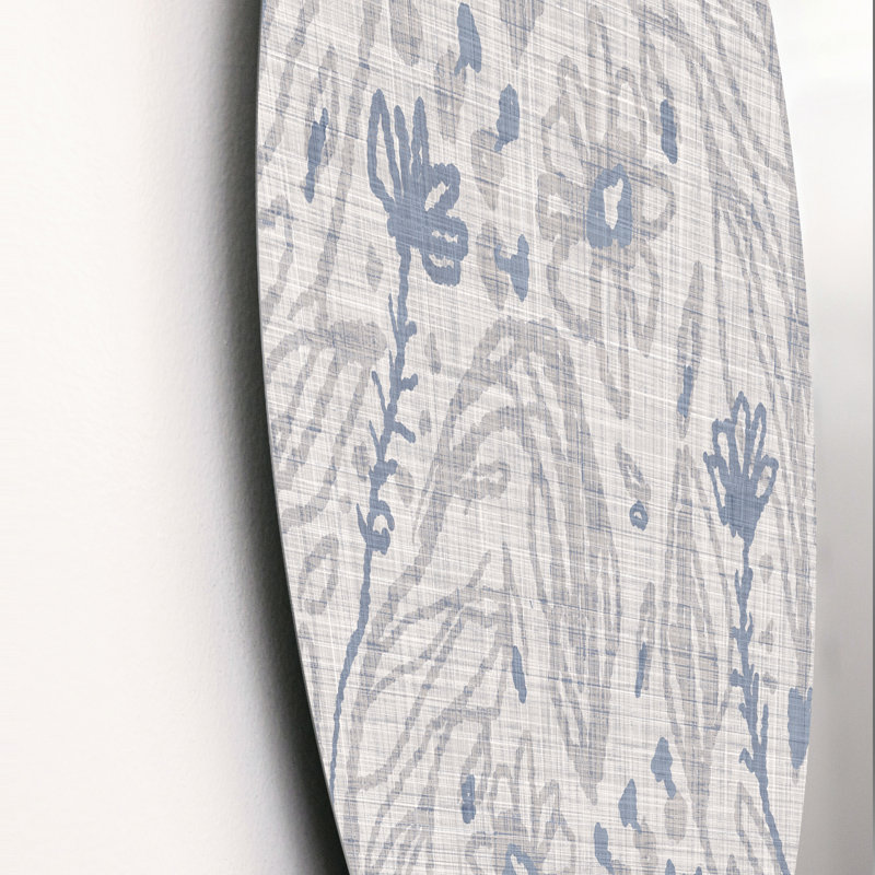 Art mural rétro à motif de fleurs de campagne bleues rétro, H 23 po x l 23 po x P 1 po