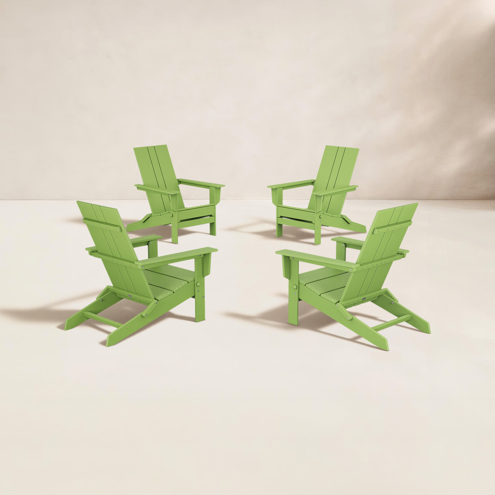POLYWOOD® Folding Adirondack Chair, Lime