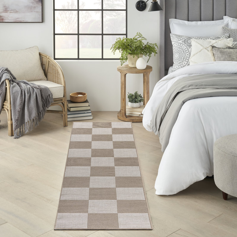 Bhavani Washable Checkered Rug, Runner 2'3" x 7'6"