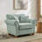  40.94'' Accent Chair with Solid Wood Legs, 2 Throw Pillows Included, Ergonomic Curved Armrest Chair for Living Room, Bedroom, Reading Nook-275562351