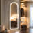 Belspring Mirror Full Length Standing Mirror with LED Lights, Lighting Floor Mirror with Stand and Dimming-1831435749