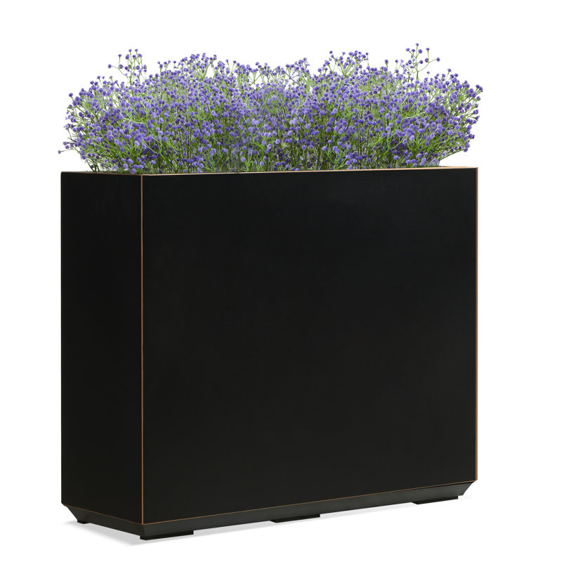Metal Planter Box Black, 24.02" H x 30" W x 9.84" D, Black