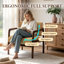 Chaise avec accoudoirs moderne en bois massif avec dossier réglable pivotant sur 360 °-714834465