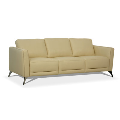 Dossett 83" Genuine Leather Square Arm Sofa