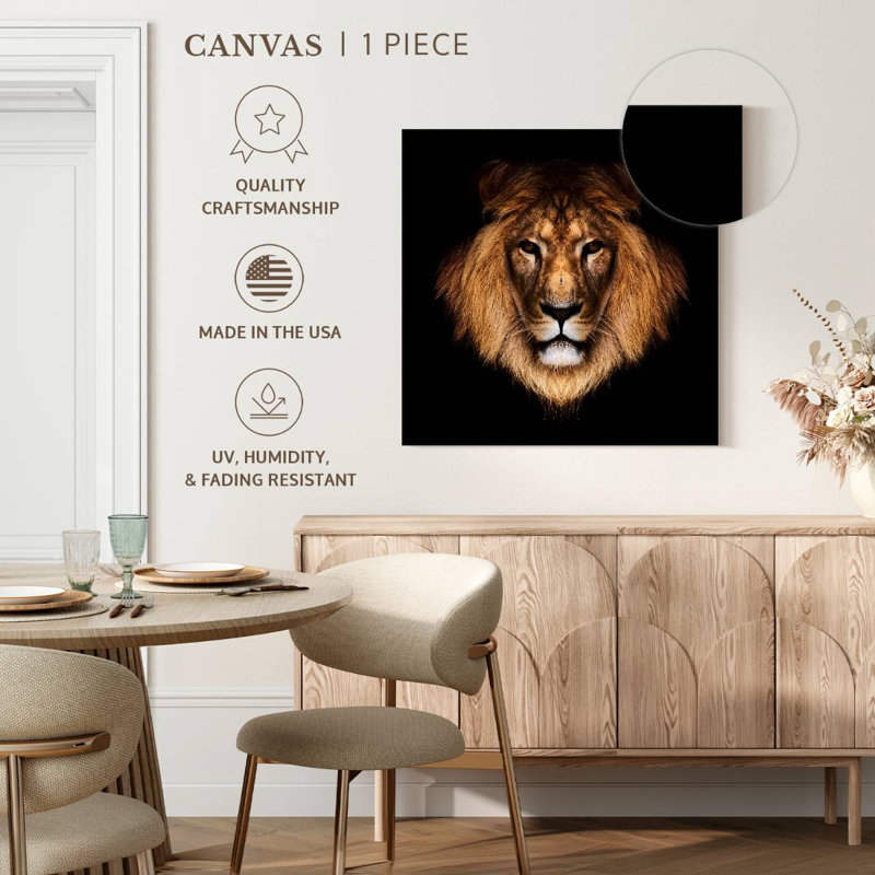 Brampt Solemn Lion, 36" H x 36" W