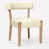 Beige Faux Leather/Natural Wood selected