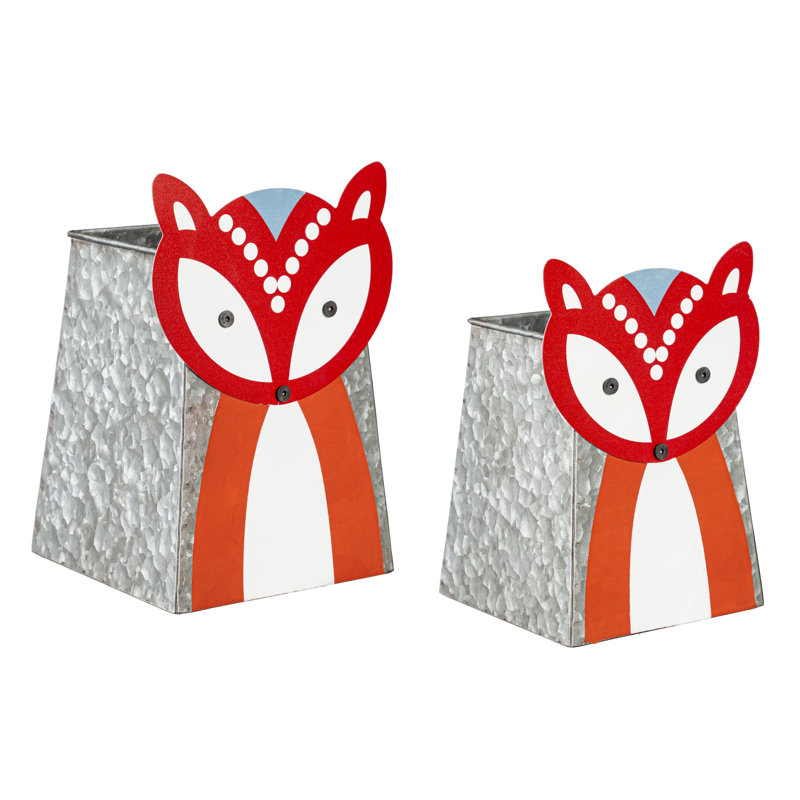 Ensemble de pots à fleurs en aluminium 2 pièces Lippa