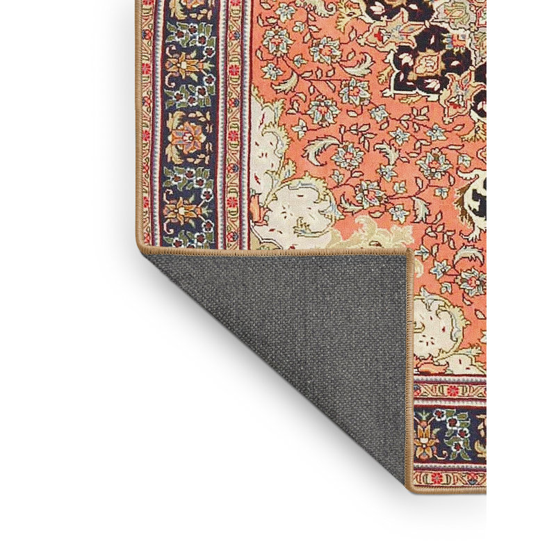 Tapis orange/jaune traditionnel Rinelle, Rectangle 2 pi x 4 pi