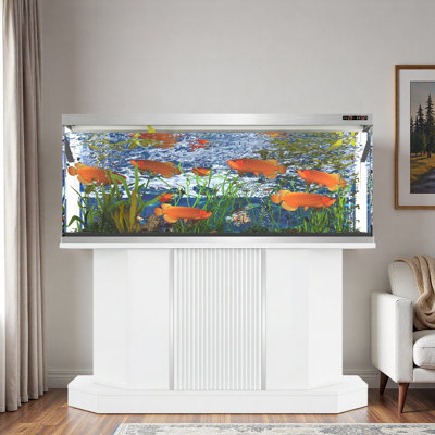 Fish Tank Stand With Power Outlet And Storage Cabinet