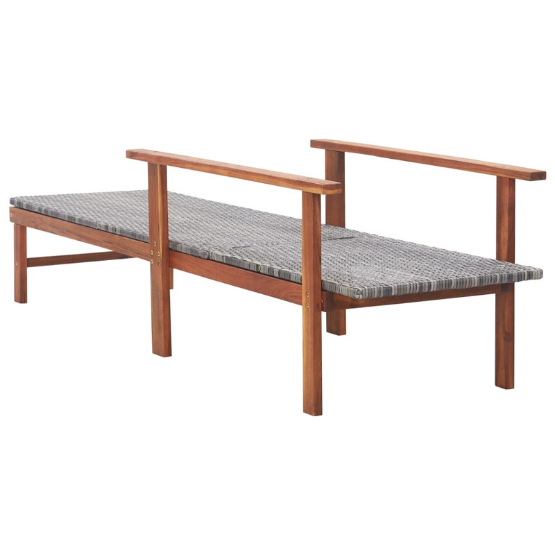 Chaise longue simple Fatmat, Gris