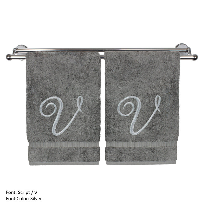Super Plush Hand Towel, V, Gray/Silver