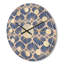 Horloge murale rétro en bois - vagues bleues rétro-63618423