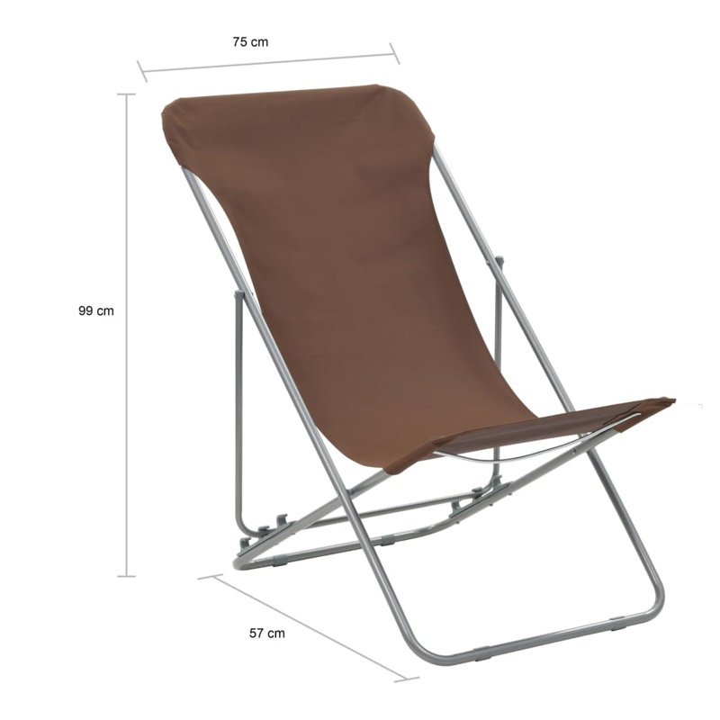 Vale Folding Beach Chair, Brown