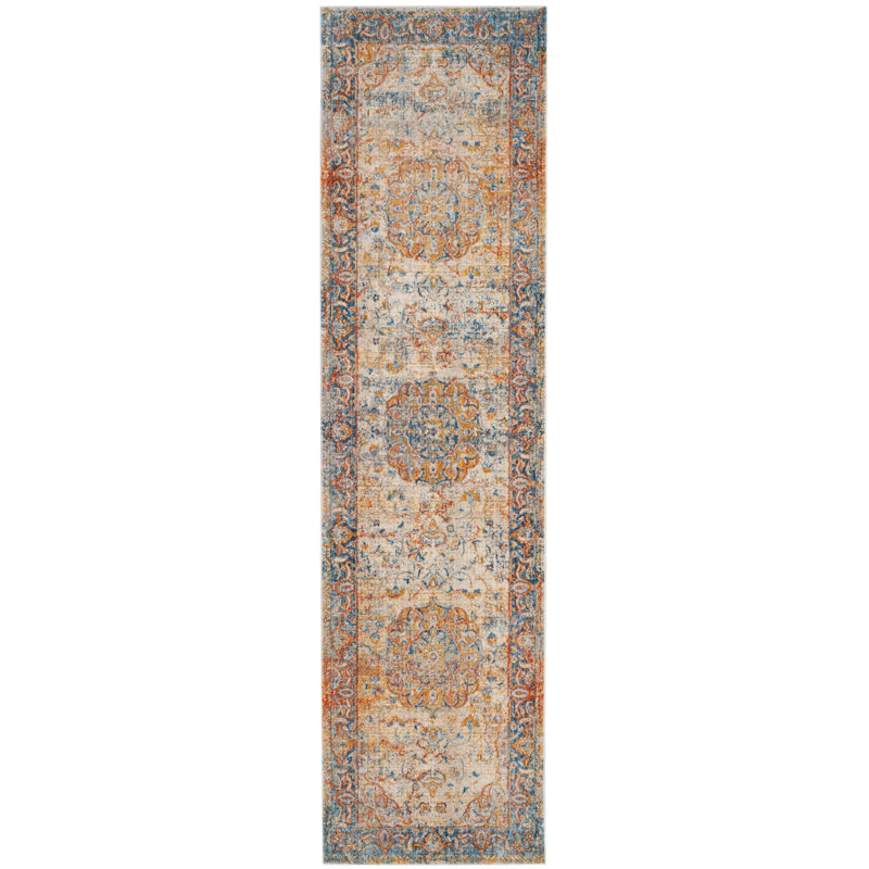Tapis performance persan oriental rétro Johnsville, Tapis de couloir 2 pi 2 po x 6 pi