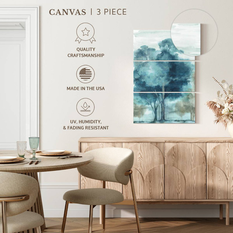 Harnek, chanson des arbres version indigo, H 32 po x l 20 po