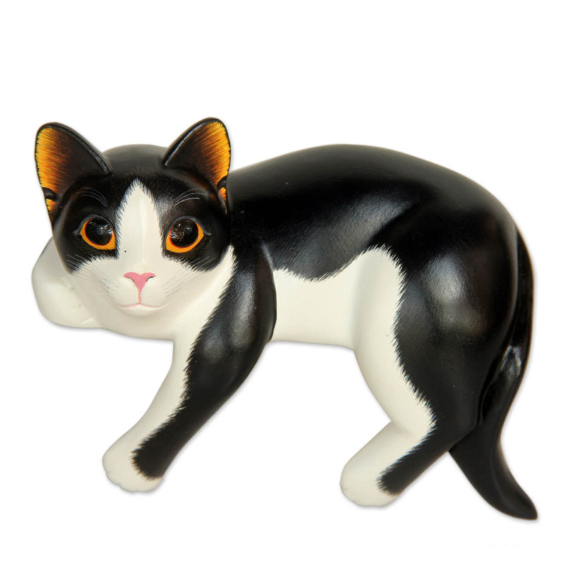 Sculpture Somersall, chat tuxedo balinais signé