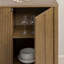 Buffet en bois massif à 3 tiroirs Potomac Reeded avec 2 portes et tablettes réglables-1847573907