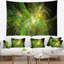 Illustration abstraite verte sur tapisserie fractale noire-28497201