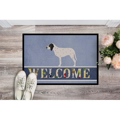 Tapis de porte pour l’extérieur antidérapant gascon saintongeois welcome