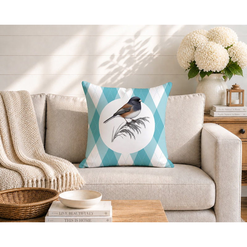 Coussin intérieur / extérieur Junco, 18 x 18, Sarcelle