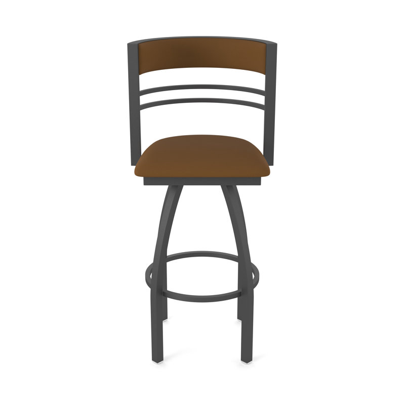 Hunter Swivel Stool, Étain, Tabouret de bar (siège d'une hauteur de 36 po), Vinyle - Chaume de galop