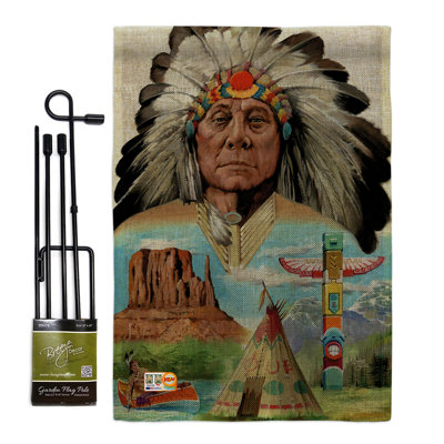 Double Sided 18.5'' H x 13'' W Polyester Flag Set