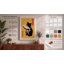 Cat with Fish Japandi - Wrapped Canvas-1903950868-1903950866