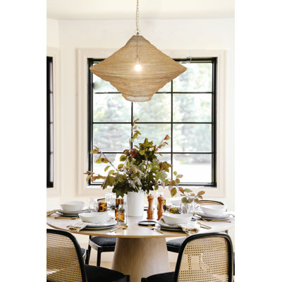 Luminaire suspendu 1 lumière avec abat-jour Aadriti