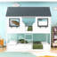 Adorable lit superposé simple au-dessus d'un lit simple avec conception et échelle Anneleise-993847567