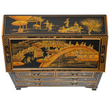 Black Lacquer Secretary Desk - Ching Ming