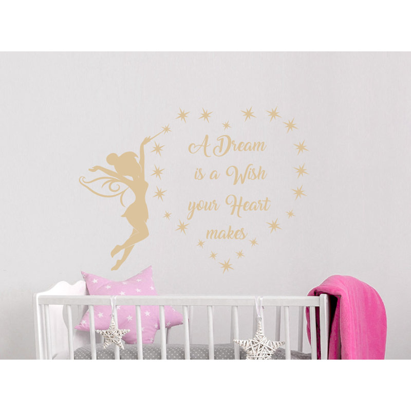 Décalcomanie murale un rêve est un voeu, Beige