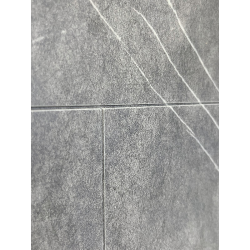 PPWK603696-59 Ensemble de mur de douche 60 po x 36 po x 96 po Prodigy Plus, gris cendré (motif de carreaux horizontaux de 8 po x 16 po de couleur pierre)