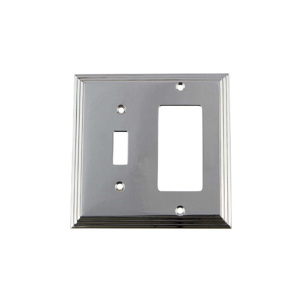 Deco 2-Gang Toggle Light Switch / Rocker Combination Wall Plate Nostalgic Warehouse 