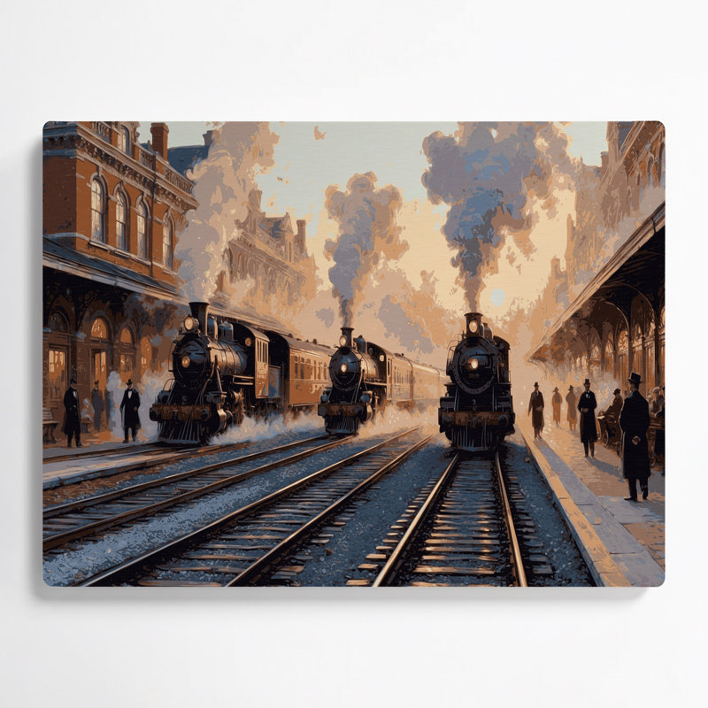 Art de transport en métal noir, 8" H x 10" W