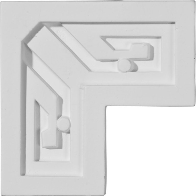 Panneau de coin moulé 3 3/8 po x H 3 3/8 po x P 7/8 po