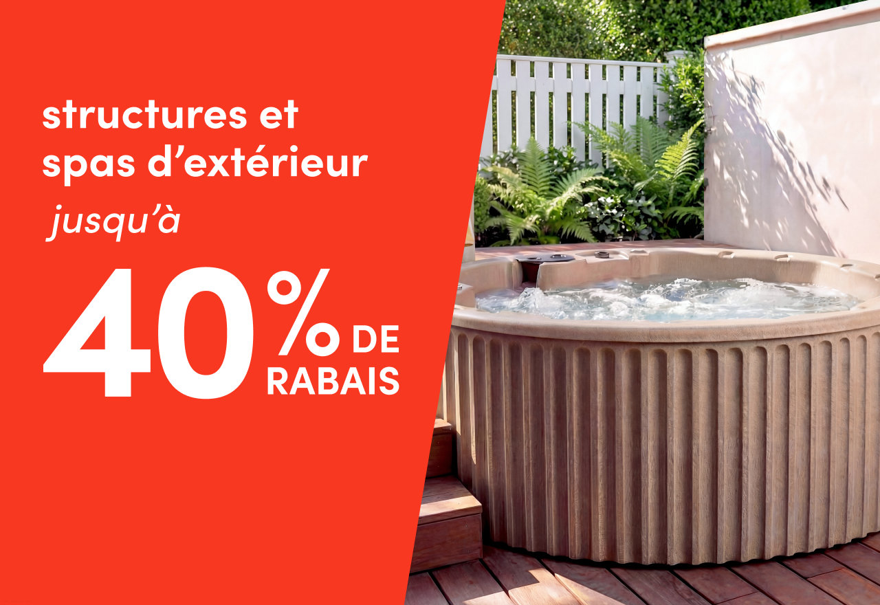 structures et spas d'extérieur en solde